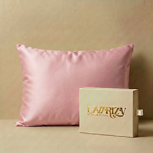 Taie d'oreiller en soie de mûrier — 100% Soie 22 Momme | Lawrizy — Rose lotus