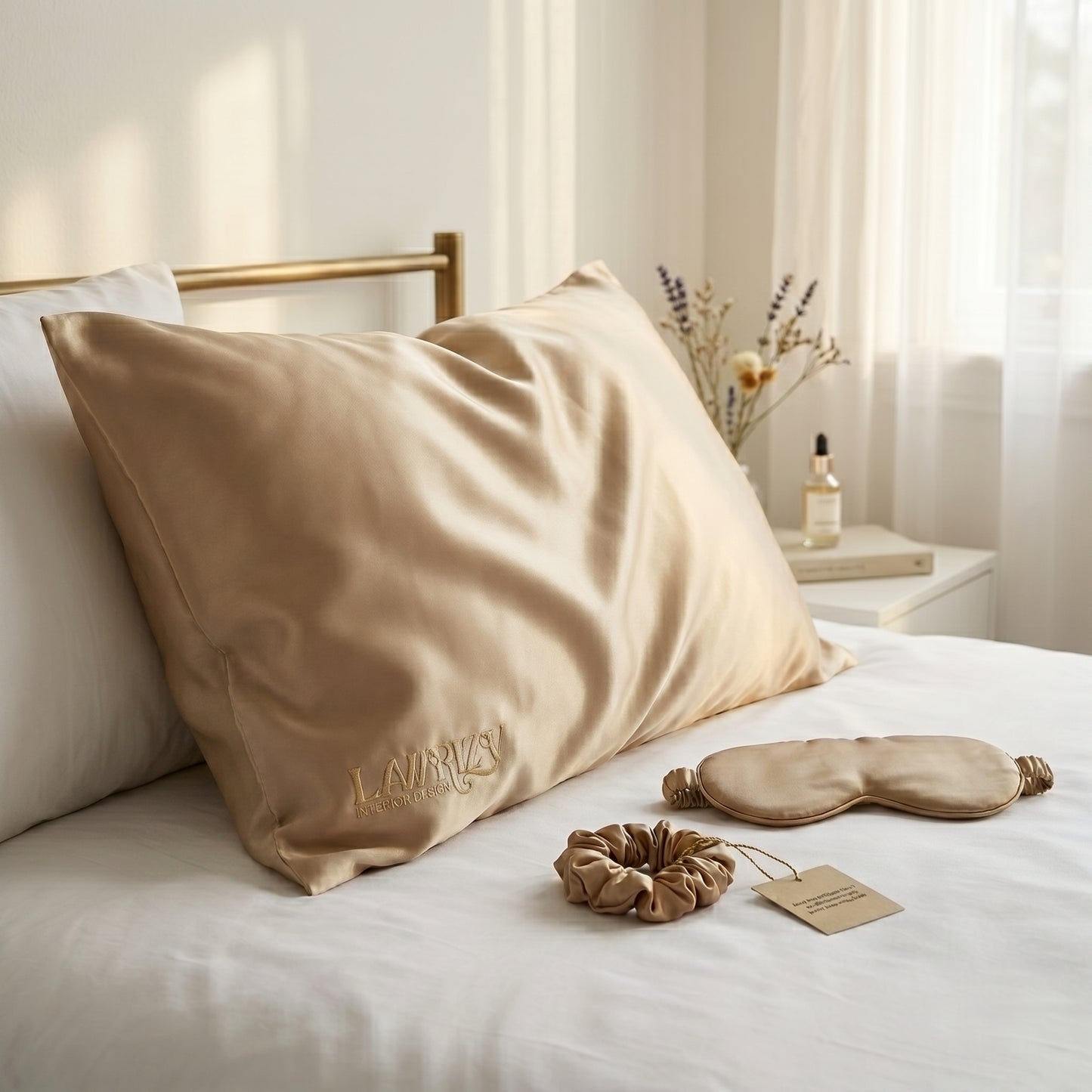 Taie d'oreiller en soie de mûrier — 100% Soie 22 Momme | Lawrizy — Champagne